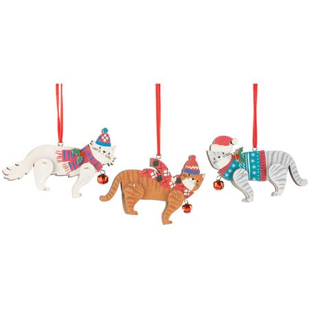 Wood Cat Ornament