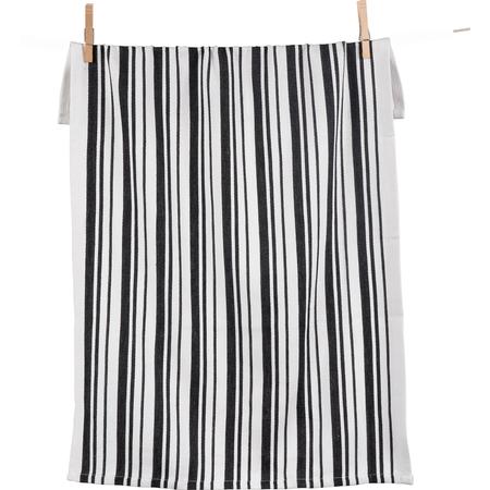 Basketweave Kitchen Towel Black