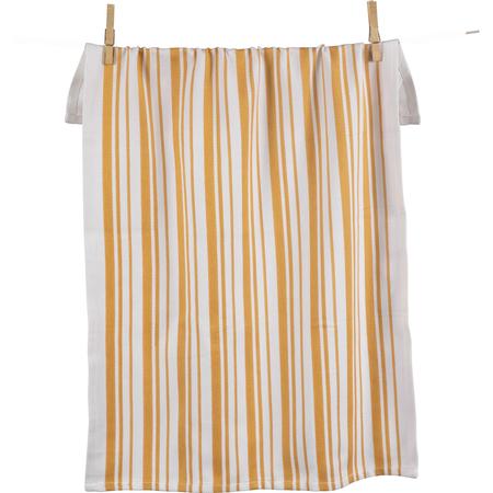 Basketweave Kitchen Towel Ochre