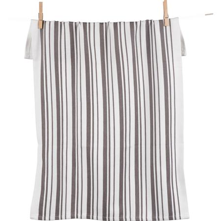 Basketweave Kitchen Towel Pewter
