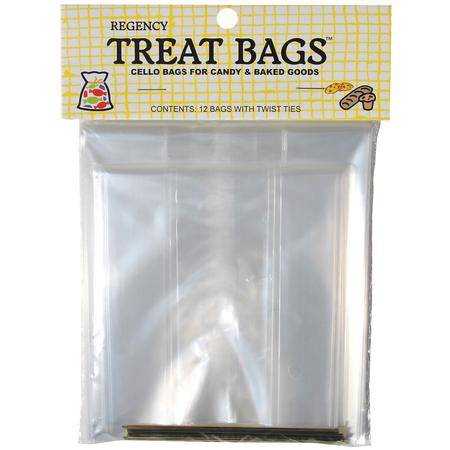 Cellophane Treat Bags w/Twist Ties Set/12