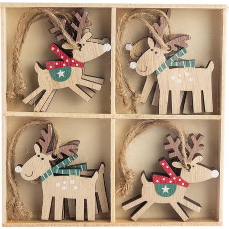 Wood Reindeer Ornaments Box/8