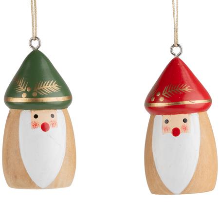Wood Santa Ornament