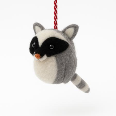 Felt Raccoon Ornament