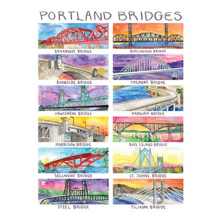 Portland Bridges Note Cards