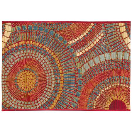 Esencia Indoor/Outdoor Mat Circles Saffron