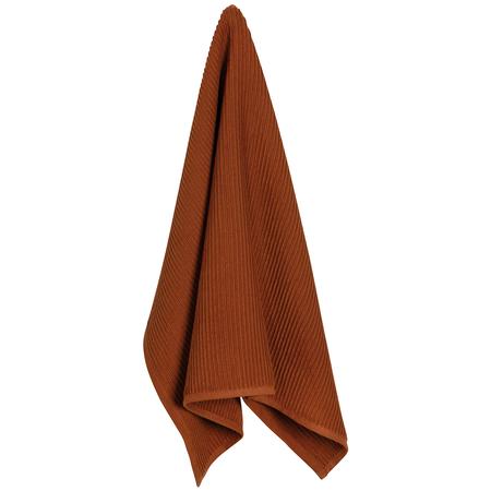 Ripple Kitchen Towel Chestnut Brown