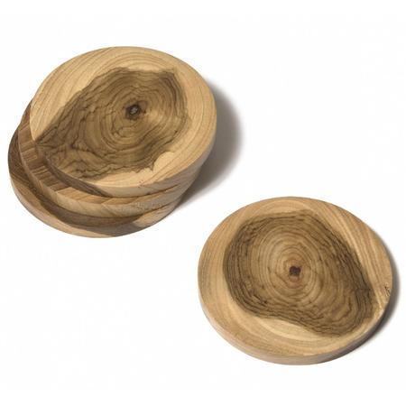 Teak Slab Coasters Set/4