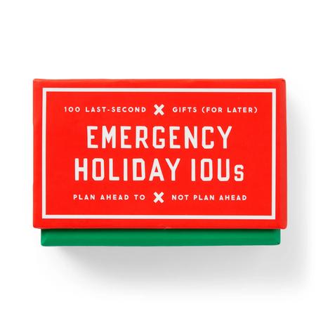 Emergency Holiday IOU Cards