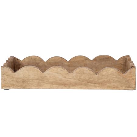 Scalloped Wood Tray