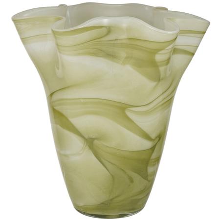 Ruffled Glass Vase