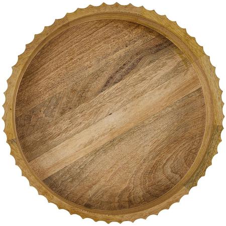 Fluted Wood Tray