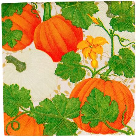 Paper Lunch Napkins Pumpkin Chintz