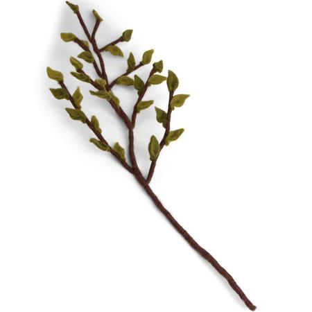 Felt Green Leaves Branch 24”