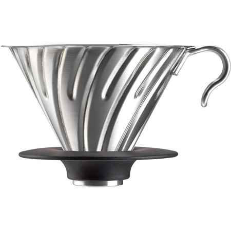 Hario V60 Stainless-Steel Dripper w/Silicone Base
