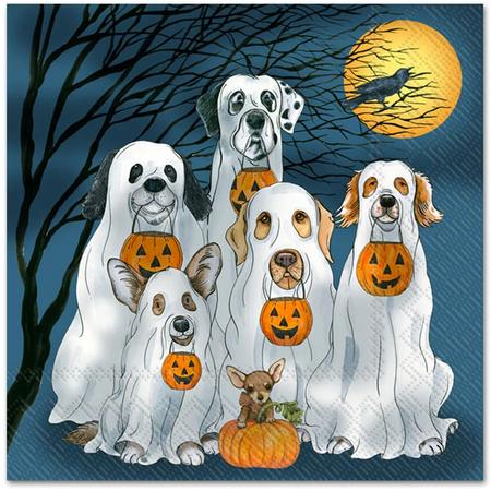 Paper Lunch Napkins Halloween Dogs