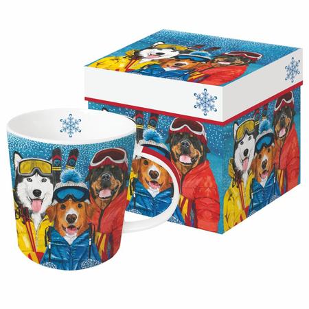 Ski Dogs Boxed Mug