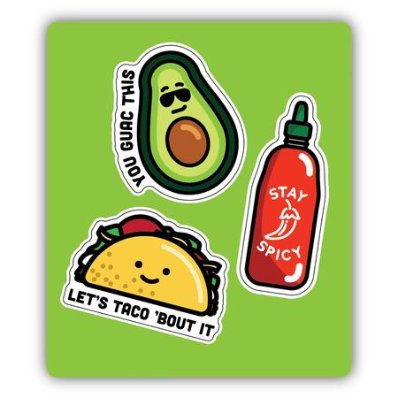 Stickers Set/3 Taco