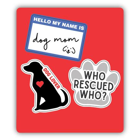 Stickers Set/3 Dog Mom