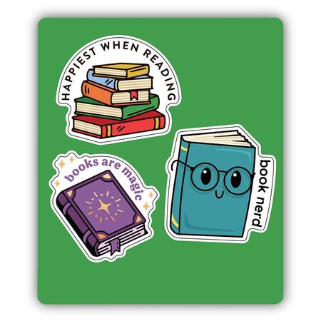 Stickers Set/3 Book Lover