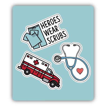 Stickers Set/3 Medical