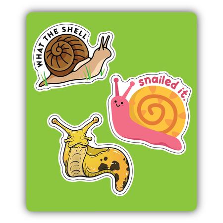 Stickers Set/3 Gastropods