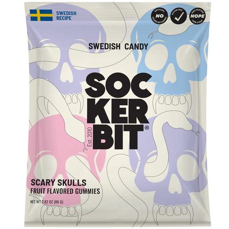 Sockerbit Swedish Gummies Scary Skulls
