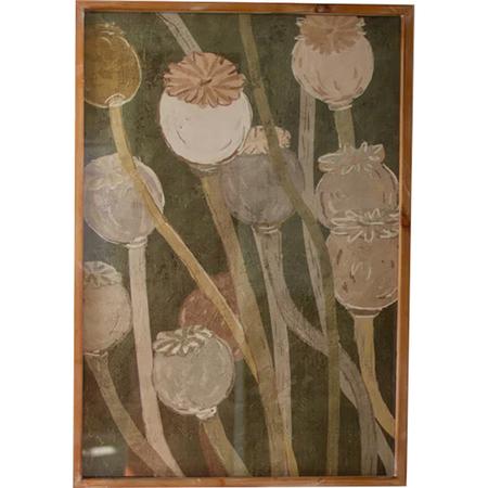 Poppy Print Under Glass