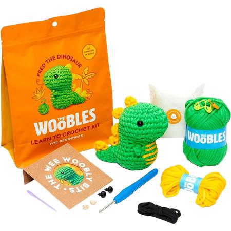 The Woobles Crochet Kit Fred The Dinosaur