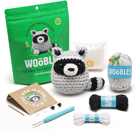 The Woobles Crochet Kit Scooter The Raccoon