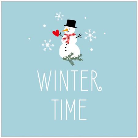 Paper Beverage Napkins Winter Time