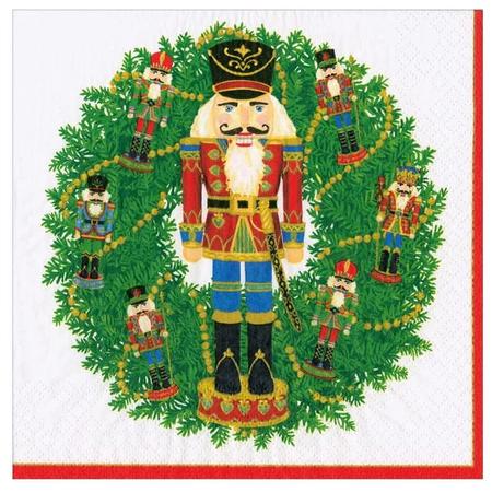 Paper Beverage Napkins Nutcracker Wreath