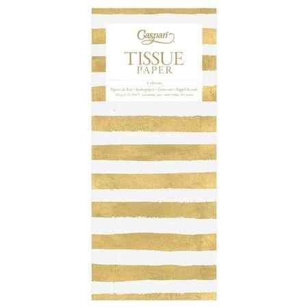 Tissue Pack Gold/White Stripes