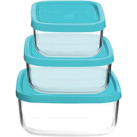 Frigoverre Glass Storage Containers Square Set/3