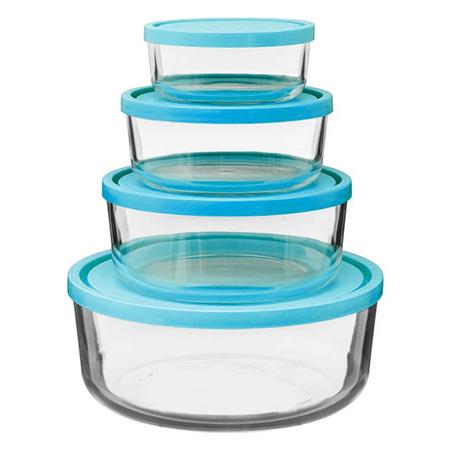 Frigoverre Glass Storage Containers Round Set/4