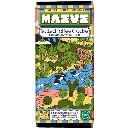 Seattle Chocolate Maeve Salted Toffee Crackle Truffle Bar