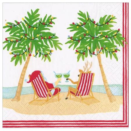Paper Beverage Napkins Santa's Vacation