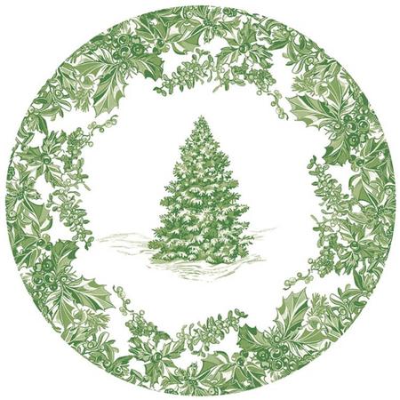 Paper Salad Plates Christmas Tree Toile