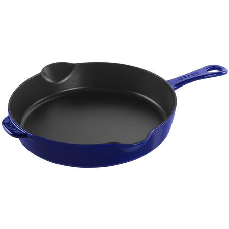 Staub Cast-Iron 11” Deep Skillet Dark Blue