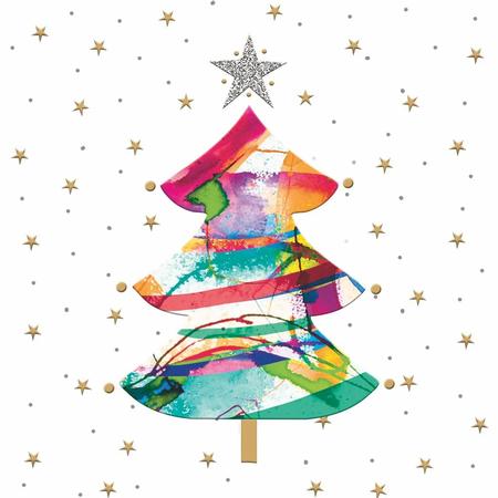Paper Lunch Napkins Glitter Tree