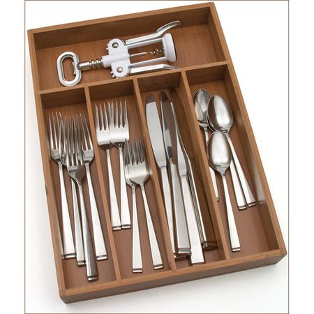 Bamboo Flatware Organizer Small
